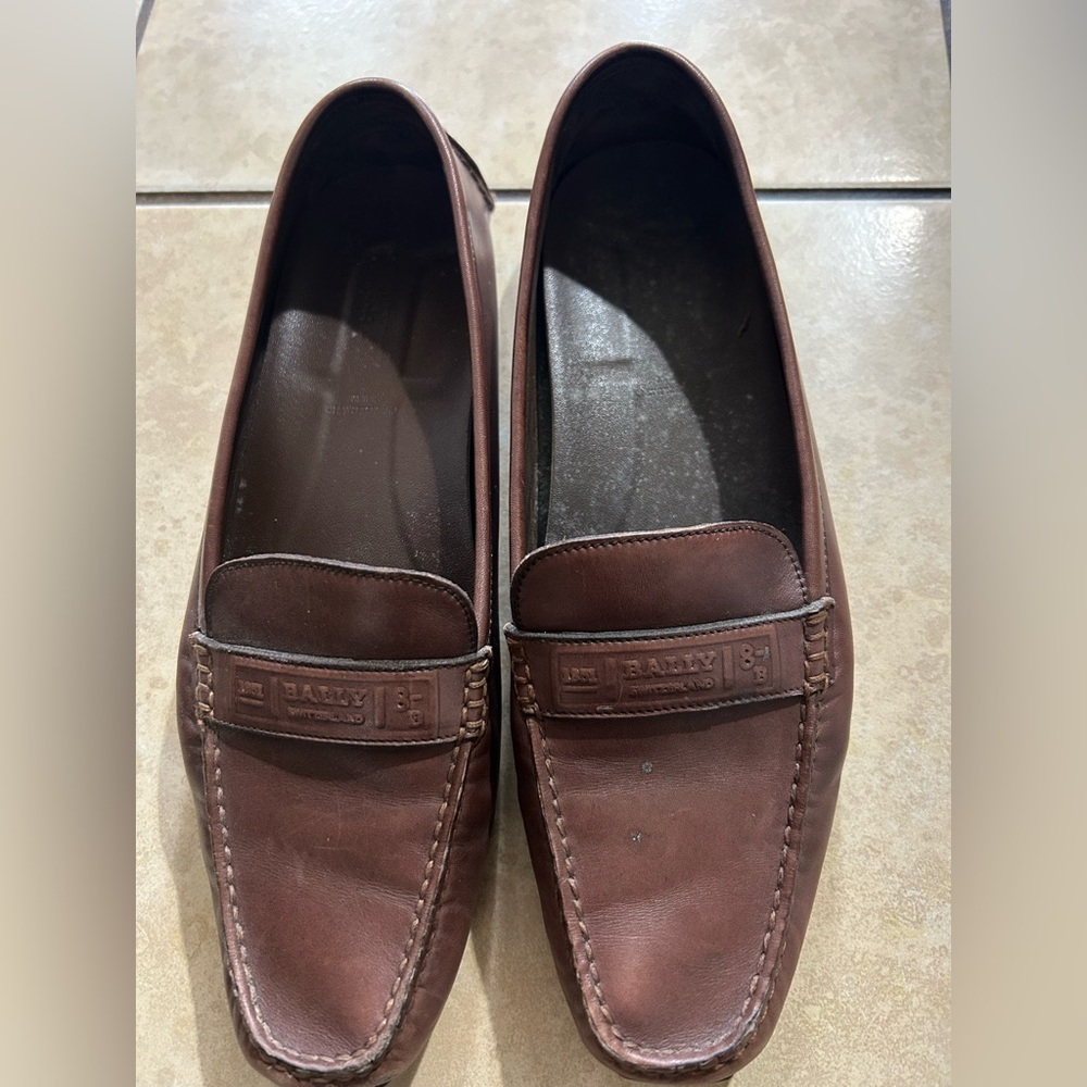 Bally Men's Rich Brown Leather Loafers